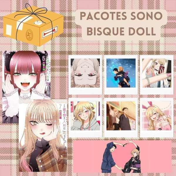 Pacotes Sono Bisque Doll/My Dress-up Darling - Poster + Marca Página + Adesivos e mais