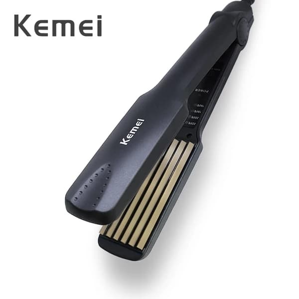 Kemei Professional Carregar Cabelo Ondulado Turmalina Cerâmica Enrolador De Ferro Crimpador De Milho Placa Perm Splint Hair Styling Tools