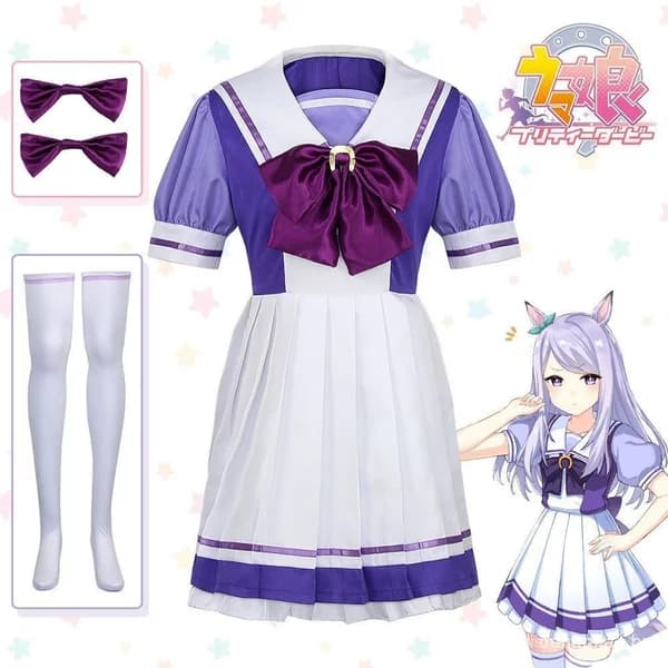 Cosplay de Umamusume Pretty Derby, Uniforme Tracy JK, Fantasia de Anime e Jogo, Roupas de Festa, Exposição de Quadrinhos
