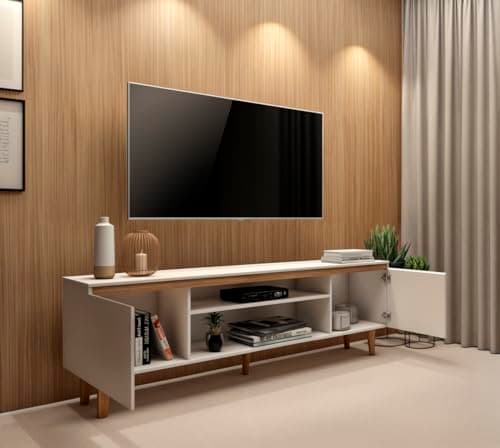 Rack para Sala de Estar Cava com Prateleiras Suporte para TV