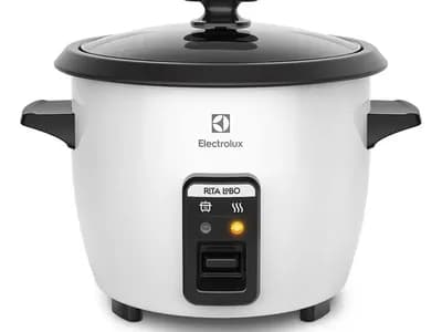 Panela de Arroz Elétrica Electrolux 1,3L Efficient RCB50 Frequência 60 Hz Branca