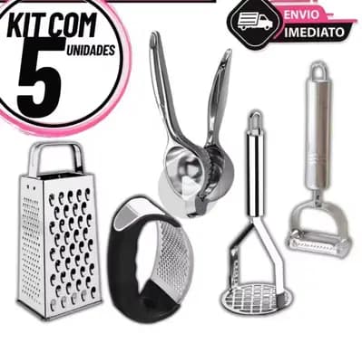 Kit utensílios em inox