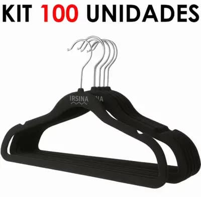 Kit cabide PRETO de veludo