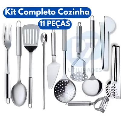 Kit utensílios em INOX