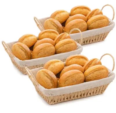 Cesto retangular para pães